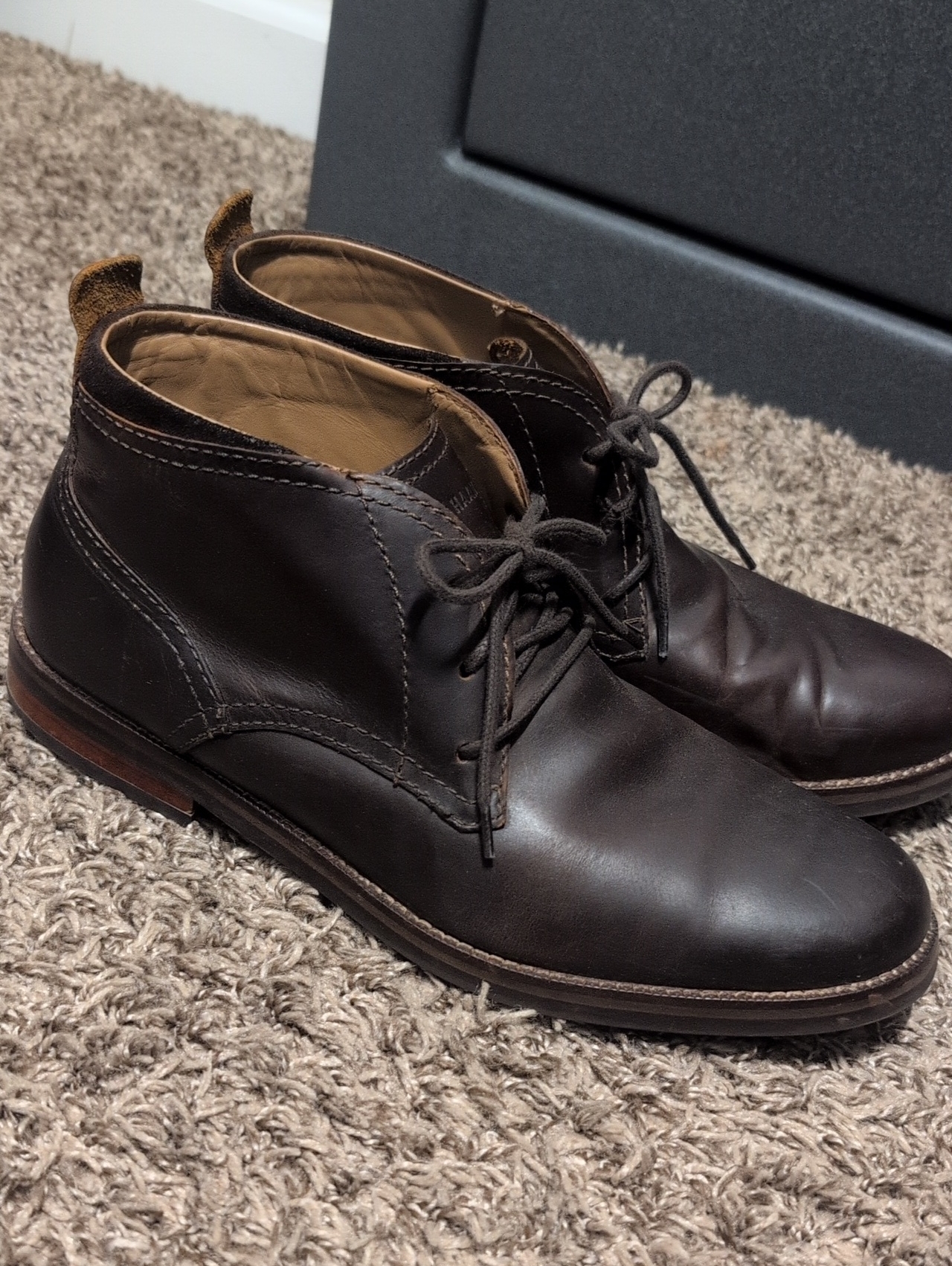 Cole Haan Dark Brown Leather Chukka Boots
